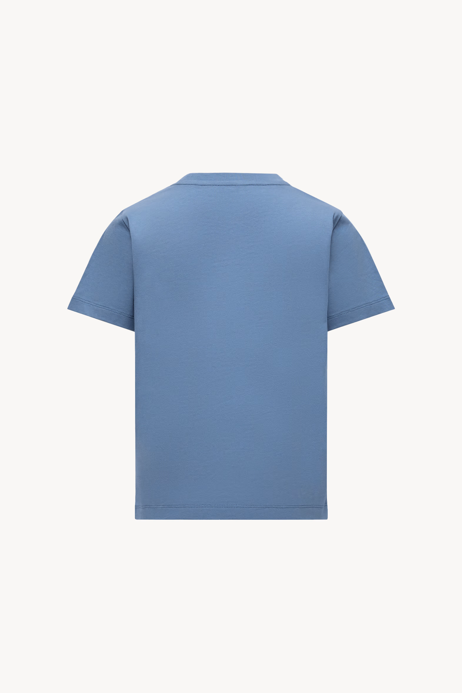 Logo Cotton T-Shirt Boy Cobalt Blue Moncler 4